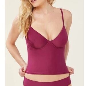 NWT Andie Swim The Canary Tank Top in Plum size M
